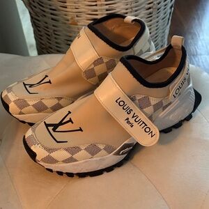 Louis Vuitton Kids Cream and Black Sneakers